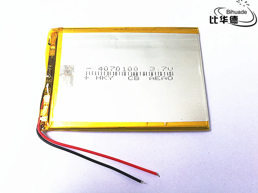 Бесплатная доставка 3 7 V 4000mah 4070100 полимерный литий ионный аккумулятор для