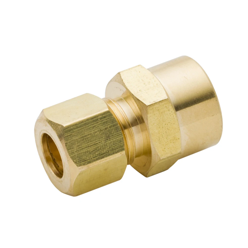 2 шт. латунный трубный шланг Компрессионный фитинг с гнездовым соединителем NPT 1/8