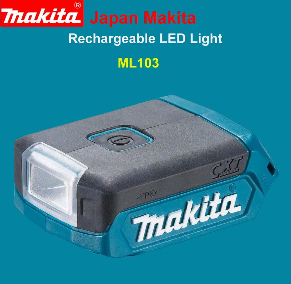 Япония Makita ML103 перезаряжаемый светодиодный светильник флэш-светильник зарядное рабочее светодиодное освещение 12Vmax литиевая батарея осветительный светильник er