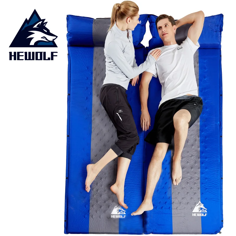 

Hewolf Automatic Inflatable Outdoor Camping Mat 188x65cm Splicable Hiking Picnic Memory Foam Mattress with Air Pillow Tent Mat