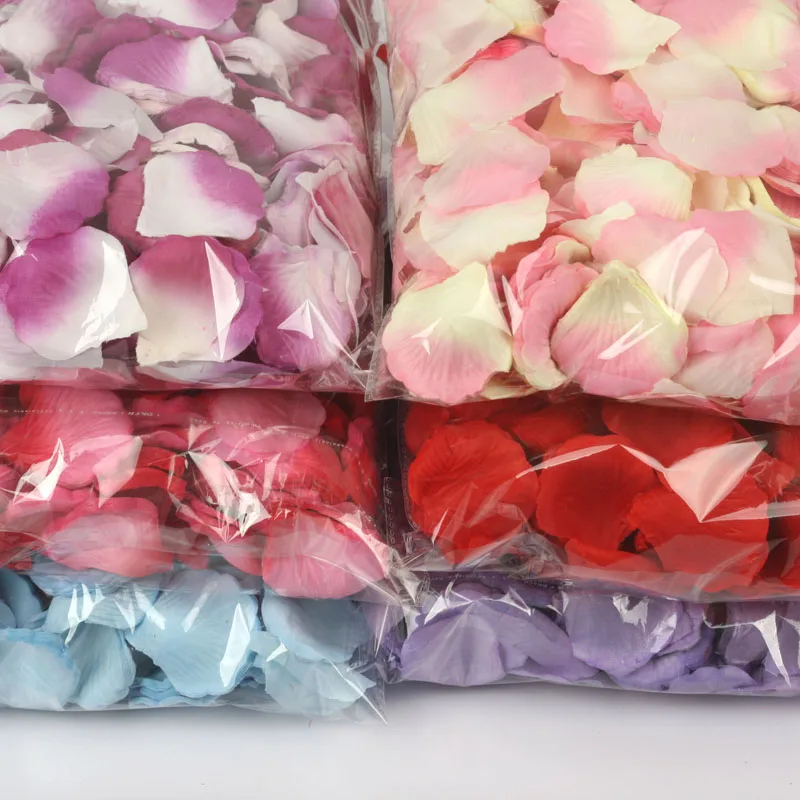 7000 шт./лот лепестки роз украшение для свадебвечерние искусственный Шелковый