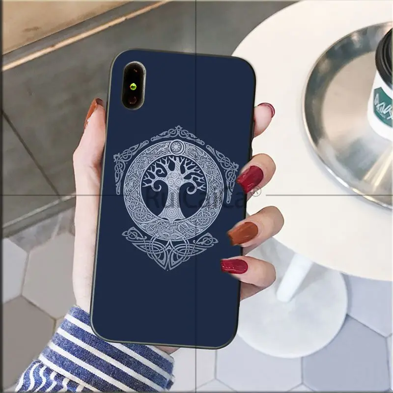 A10 Ruicaica Viking Vegvisir Odin нордический ТПУ мягкий силиконовый черный чехол для телефона для iPhone X XS MAX 6 6S 7 7plus 8 8Plus 5 5S XR - Цвет: A10