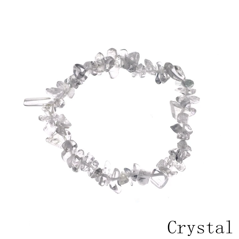 Crystal SEVENSTONE 7 Чакра очаровательный натуральный камень браслет с камнями камень браслет для женщины мужчины пара браслет - Окраска металла: Crystal