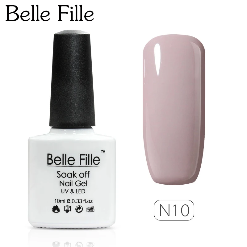 Belle Fille 10 мл телесного цвета УФ гель лак для ногтей голографический грунт Esmalte