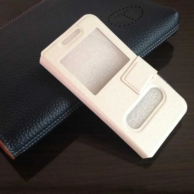 Для HTC Eternity случае Простой специальный кожаный чехол с Двойным окном и Non-slip cover4