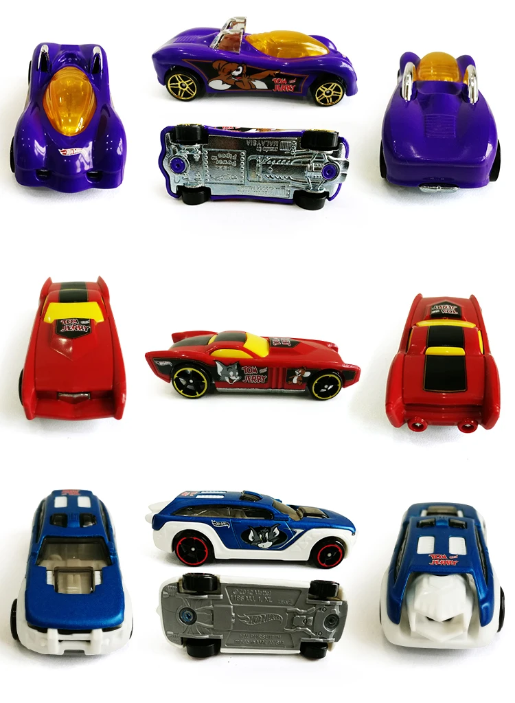 Hot Wheels Car Collector's Edition Tom and Jerry Metal Diecast Cars Collection Kids Toys Vehicle For Gift 6pcs/set