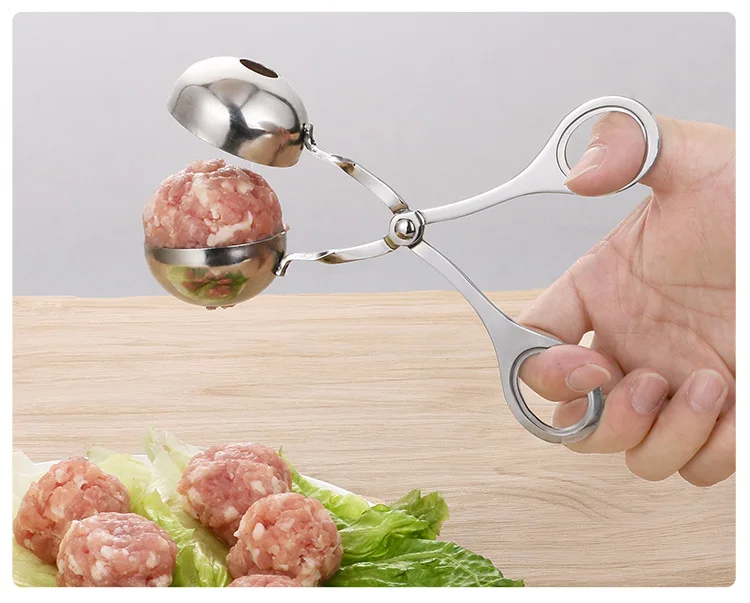 1 предмет для мяса птицы инструмент приспособление для приготовления бургеров форма из нержавеющей стали для фрикаделек чайник, чтобы сделать жареное мясо круглый бланшированный Малый инструмент мяч лагерь формы