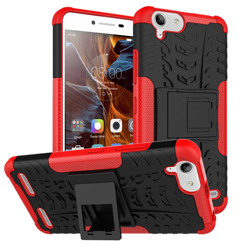 Silicon + Plastic 2 in 1 Dual Layer Shockproof Stand Phone Protection Case Cover For Lenovo K5/K5 Plus/Lemon 3 | Мобильные телефоны