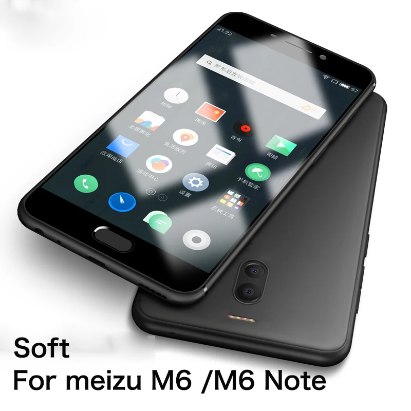 Мягкий матовый ТПУ чехол для Meizu M6 Note цветной защитный силиконовый бампер