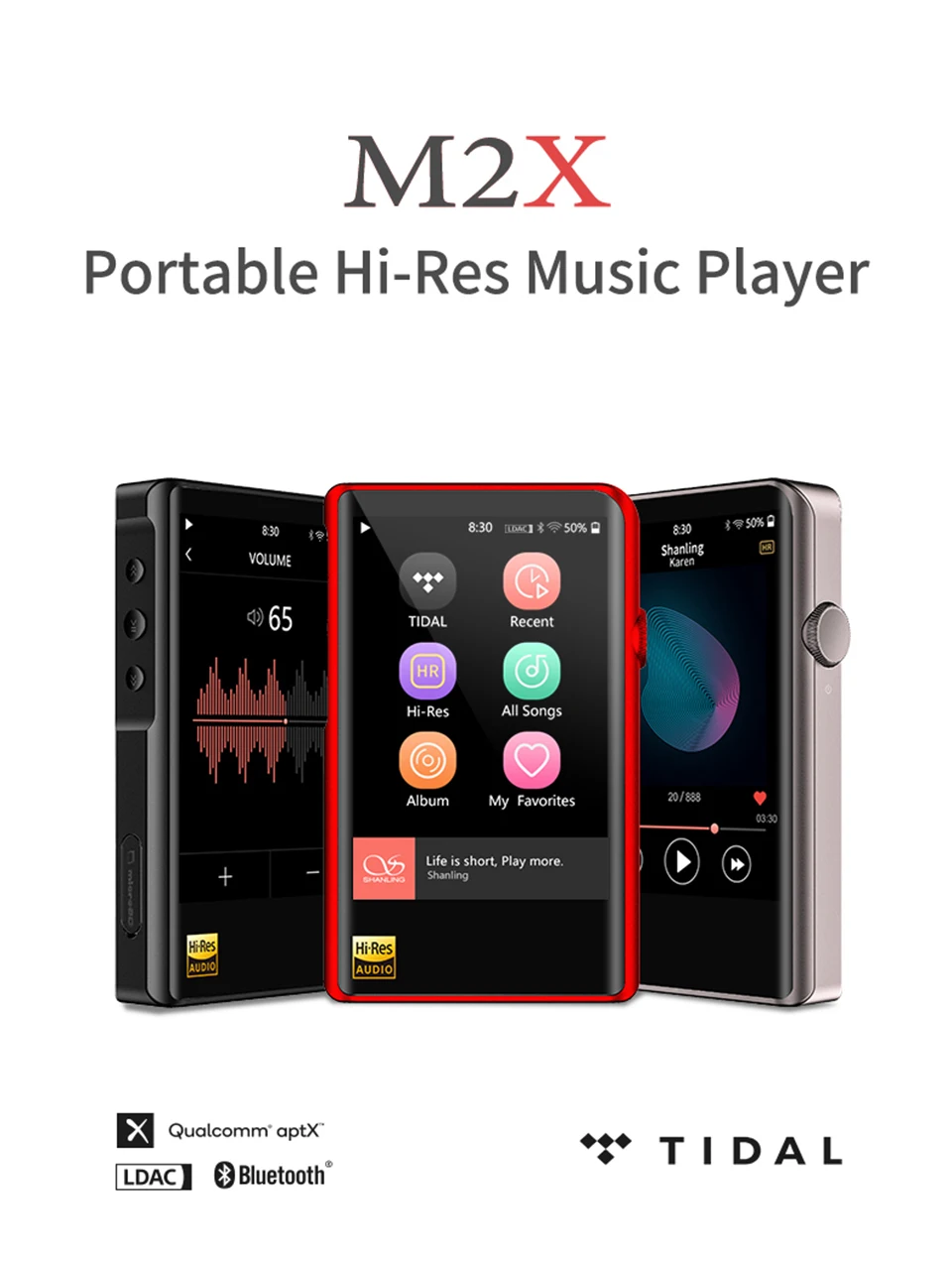 SHANLING M2X Hi-Res портативный музыкальный плеер без потерь WMA MP3 DSD256 32 бит 384 кГц двойной Bluetooth AptX LDAC сбалансированный вход