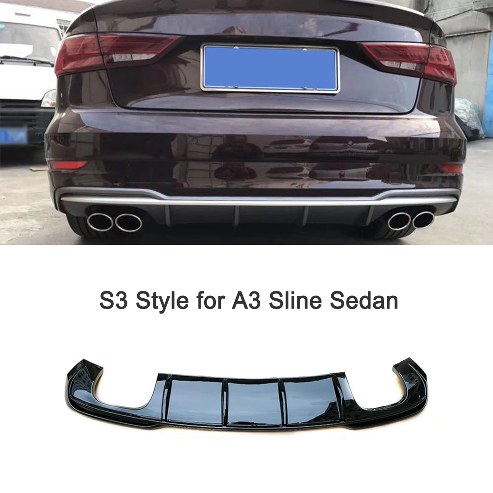 PP задний бампер диффузор спойлер для Audi A3 Sline седан хэтчбек 4 двери 2017 2019