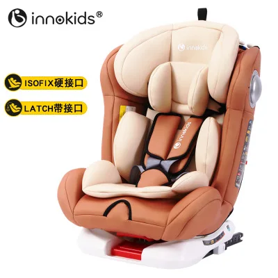 7 8 IK 08 (коричневый) сиденье безопасности для детей Innokids вращающийся на 360 градусов