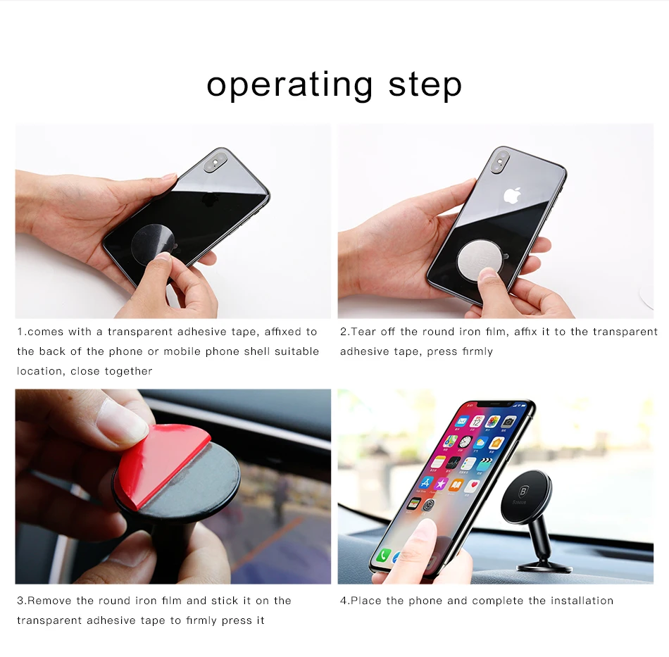 Магнитный автомобильный держатель для телефона Baseus для iPhone 11 Pro Max samsung Note 10, магнитный держатель для телефона, автомобильный держатель для мобильного телефона, подставка