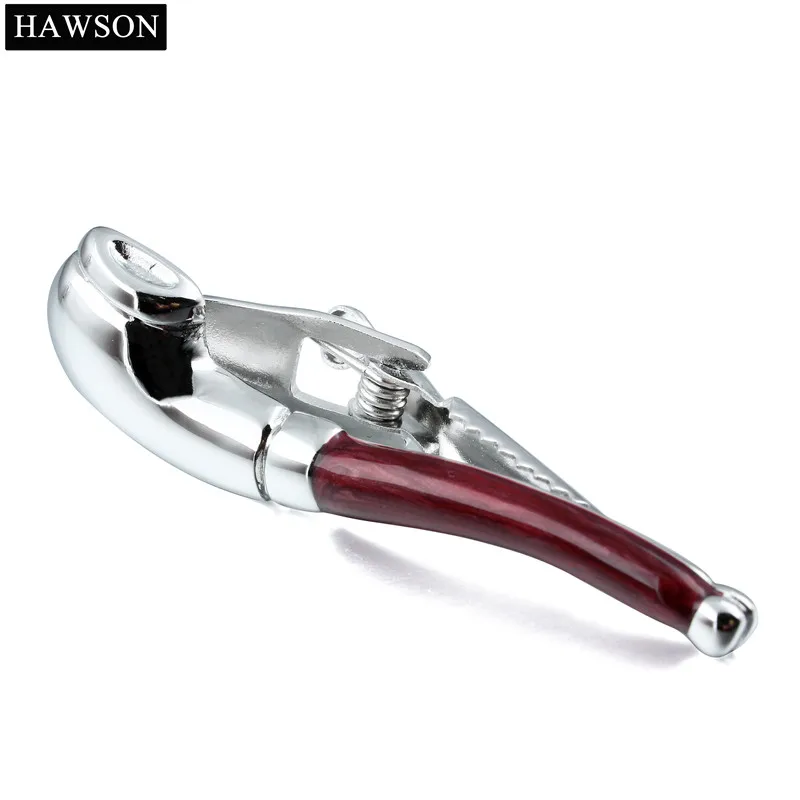 Уникальный красно коричневый узор в виде табачной трубы зажим для галстука на