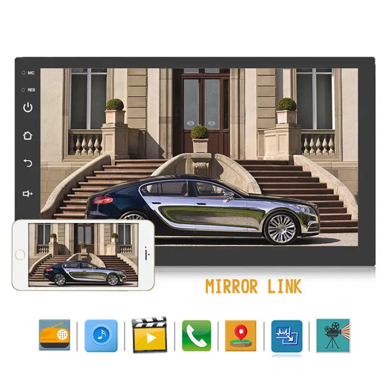 Автомобильный Android 2 Din Радио мультимедийный видео плеер Универсальный Авто
