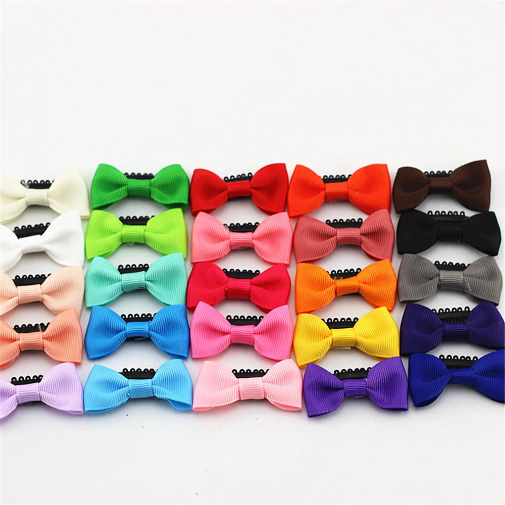 12pcs/lot Hot Sale BeBe Colorful Little Bows Hairpins Girl Grosgrain Ribbon Hair Clip Hairgrip Cute Accessories | Детская одежда и