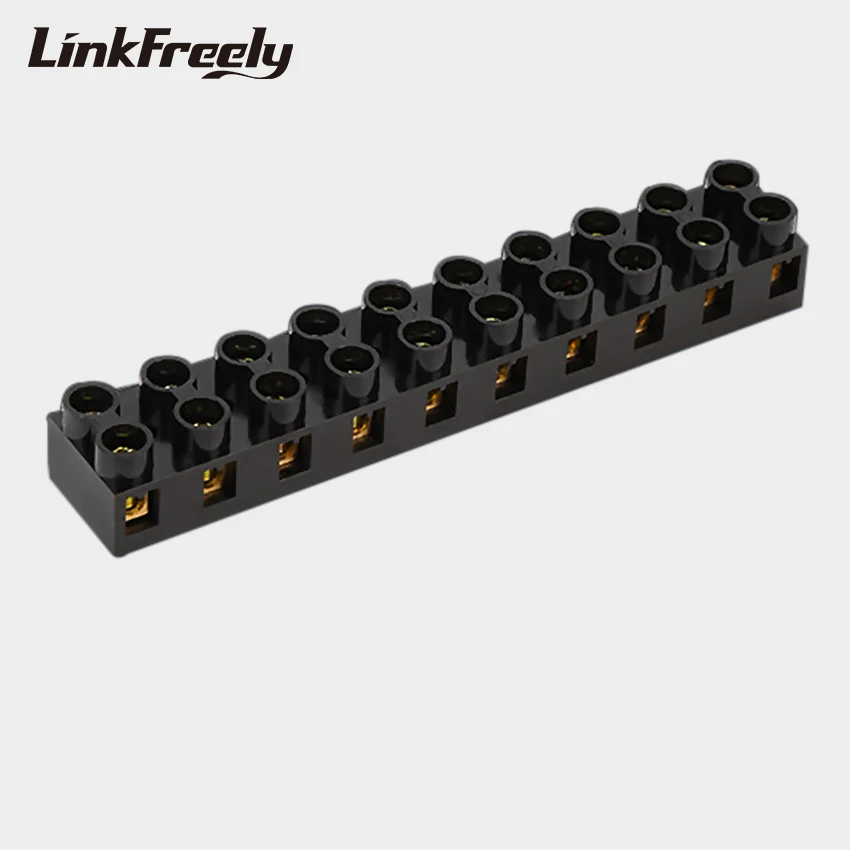X5-2010 10pcs Electrical Wire Terminal Strip Block 20A 10P Barrier Flame-Redardant PC Base Copper Screw Connector Crimp | Обустройство