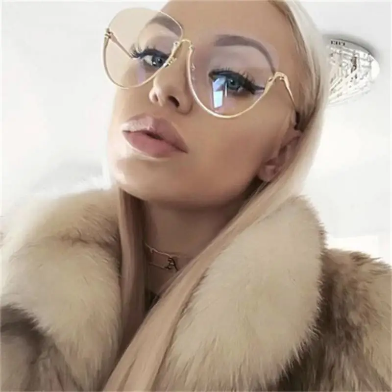 SU237 большие полуоправы Glam модные очки полуоправа женские сексуальные Пилот