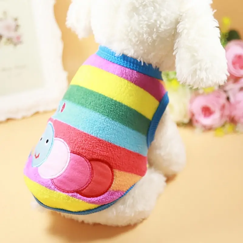 6 размеров; сезон осень-зима; пальто для щенков и кошек с героями мультфильмов; теплые флисовые костюмы для собак; одежда для маленьких собак; одежда для чихуахуа