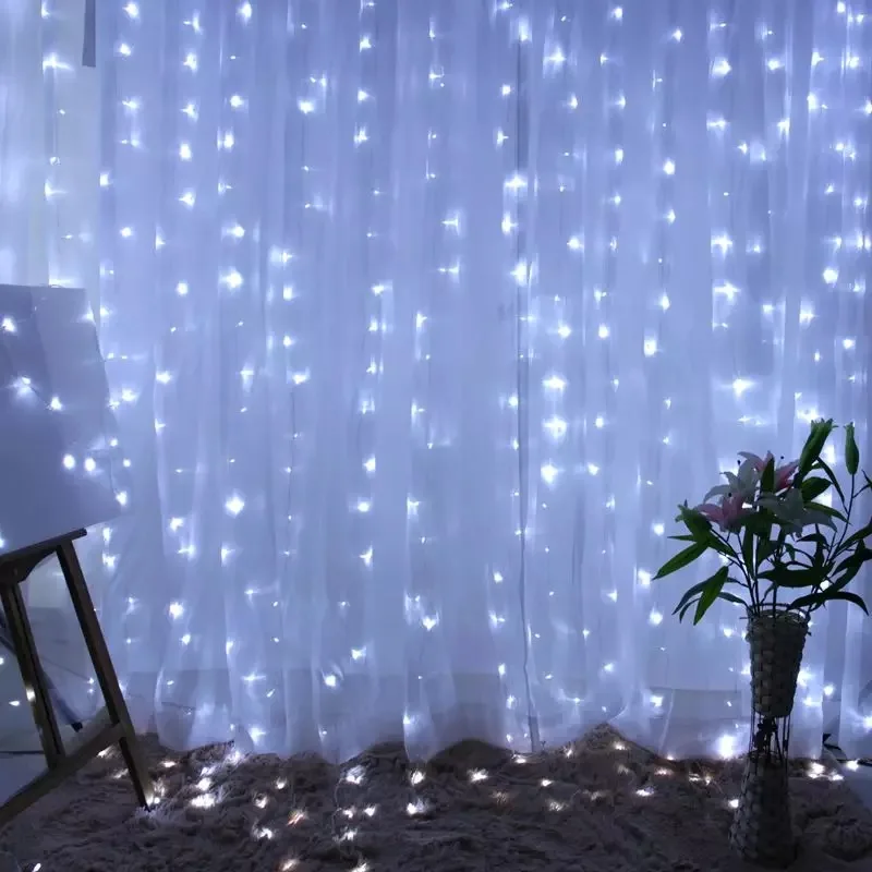 6 м (Ш) * 3 (H) 608led-соскульки Шторы светящиеся гирлянды светильник Рождественский