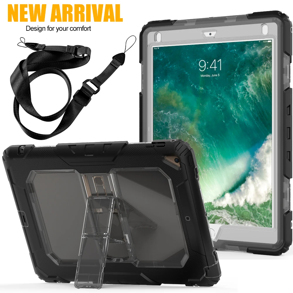 Для Чехол для iPad Pro с 9 7 Coque полный защитный Стенд Tablet Съемный ремень 2016 Капа