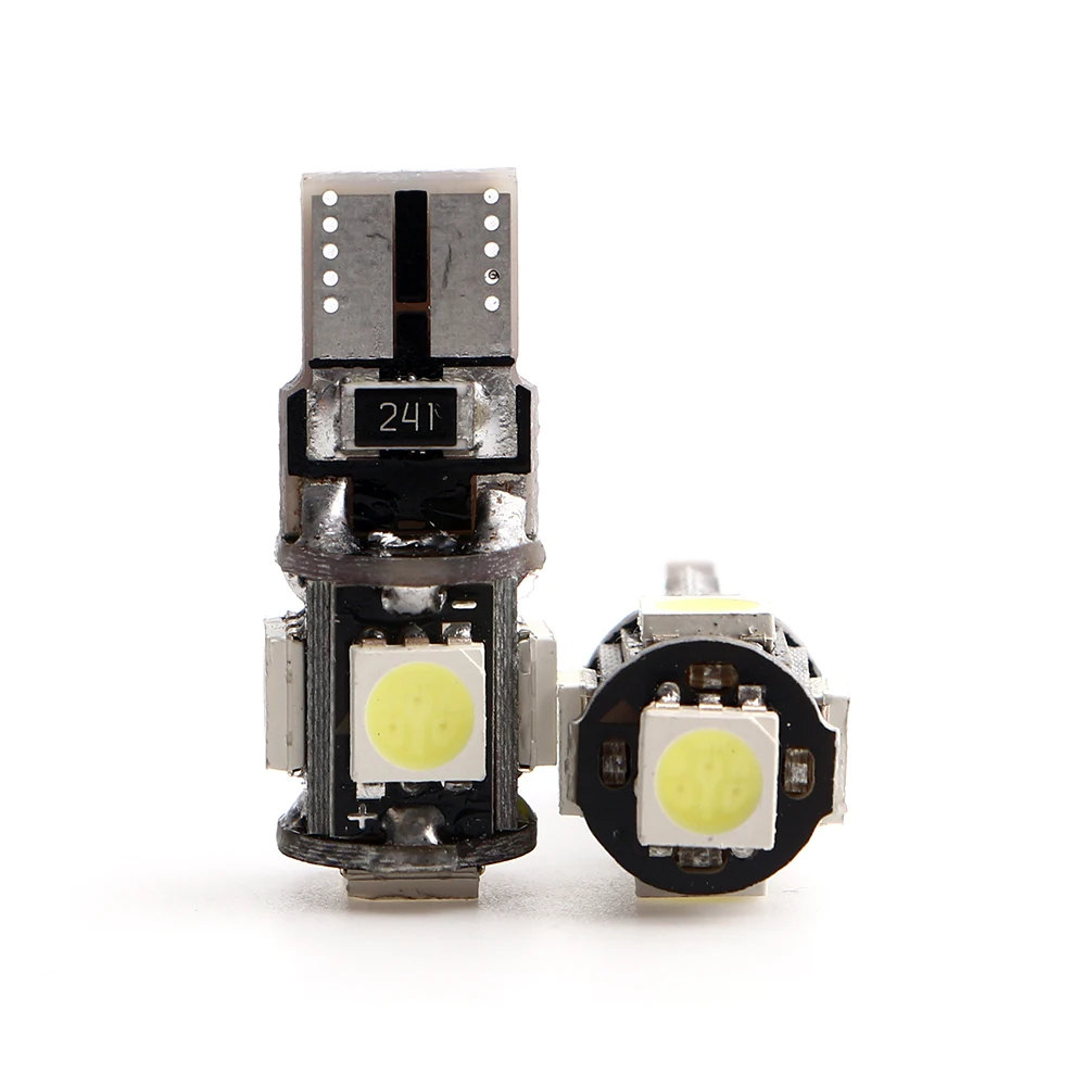 20 штук 12 V Canbus T10 5050 5 SMD светодиодный без ошибок лампы инструмент для чтения просвет Дверные огни автомобильный индикатор вождения сигналов