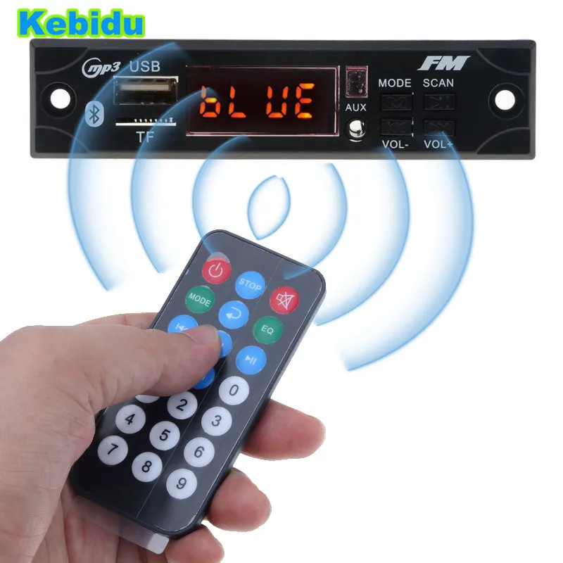 Kebidu 5 в 12 В беспроводной Bluetooth MP3 WMA декодер плата с дистанционным управлением