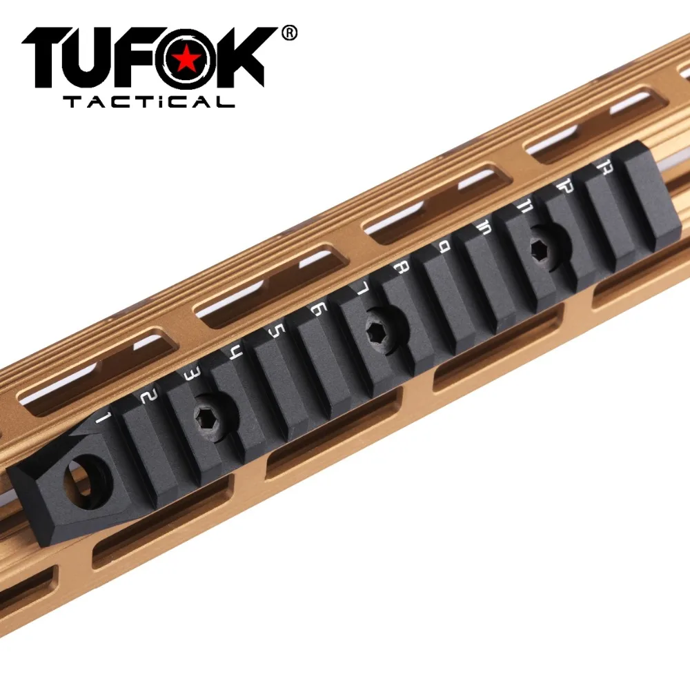 TuFok Tactical M lok Пикатинни секция 13 Mlok Слоты расширение Вивер рейку адаптер крепление