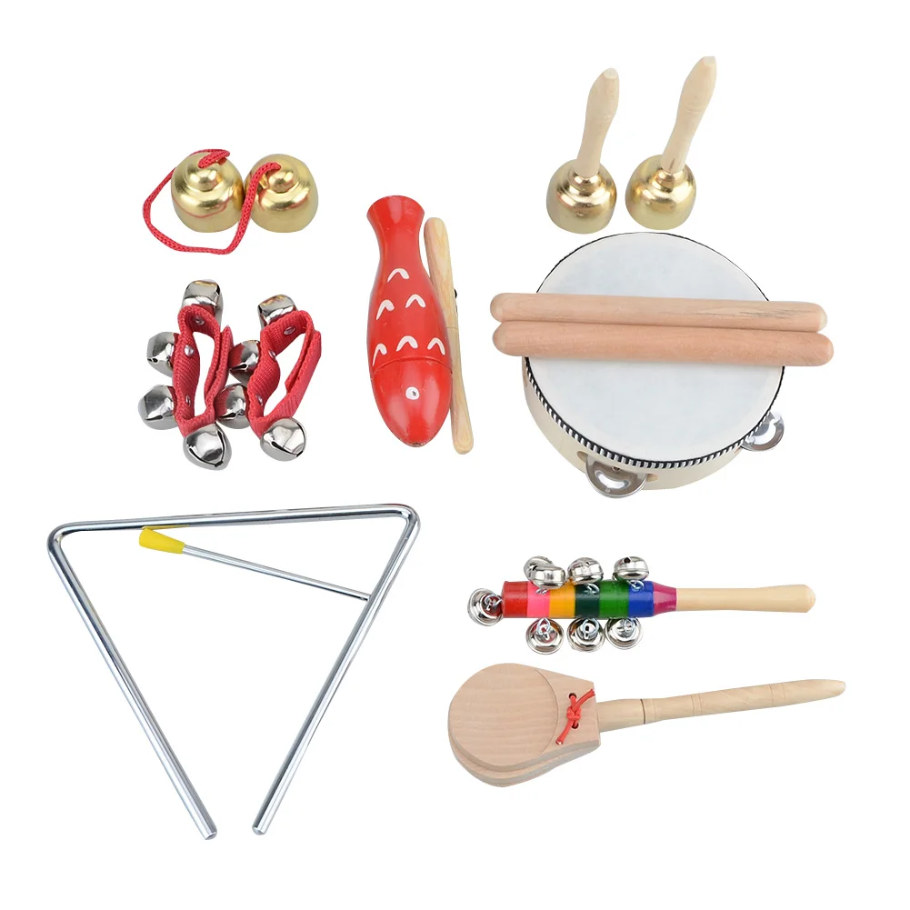 Детский музыкальный инструмент ритм и музыка деревянный колокольчик