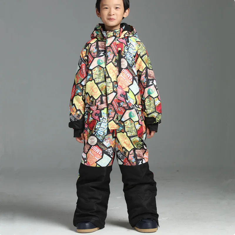 Детская зимняя Обувь для мальчиков Лыжный костюм девочек комплект