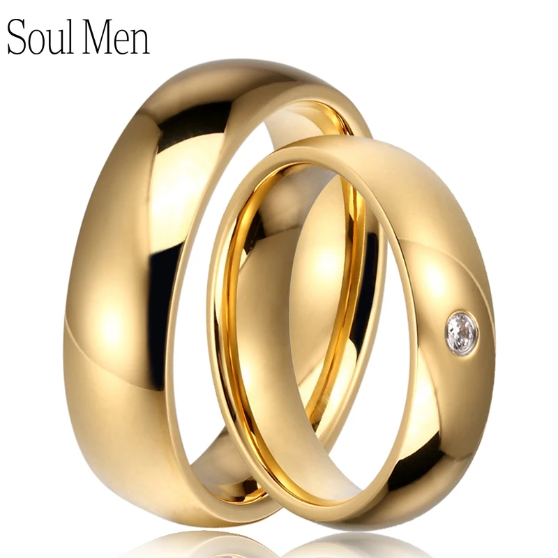 1 пара колец из титана и стали 6 мм для мужчин женщин|ring set|rings set for womenwedding band |