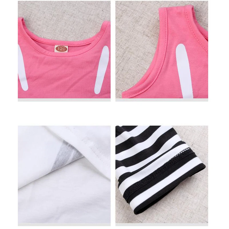 Костюмы для девочек 2018 новый без рукавов летний комплект Повседневная хлопковая