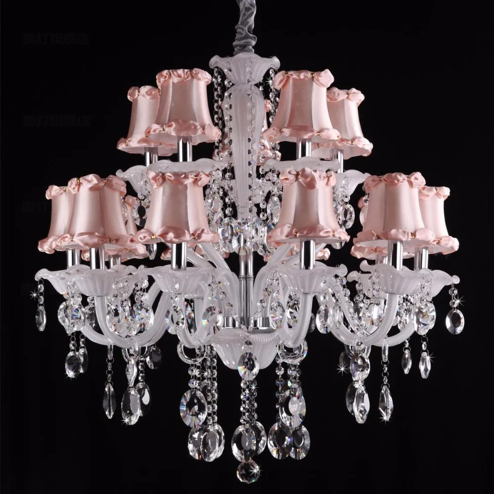 Римский стиль большая белая свеча люстра 15 огней большие винтажные хрустальные