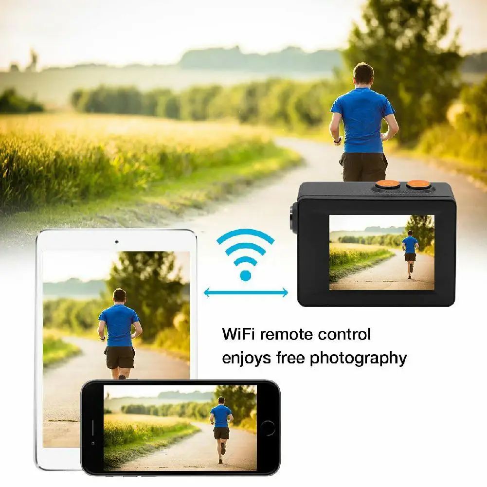Профессиональная экшн-камера 4K WiFi видеокамера Водонепроницаемая DV Спортивная камера Подводный комплект