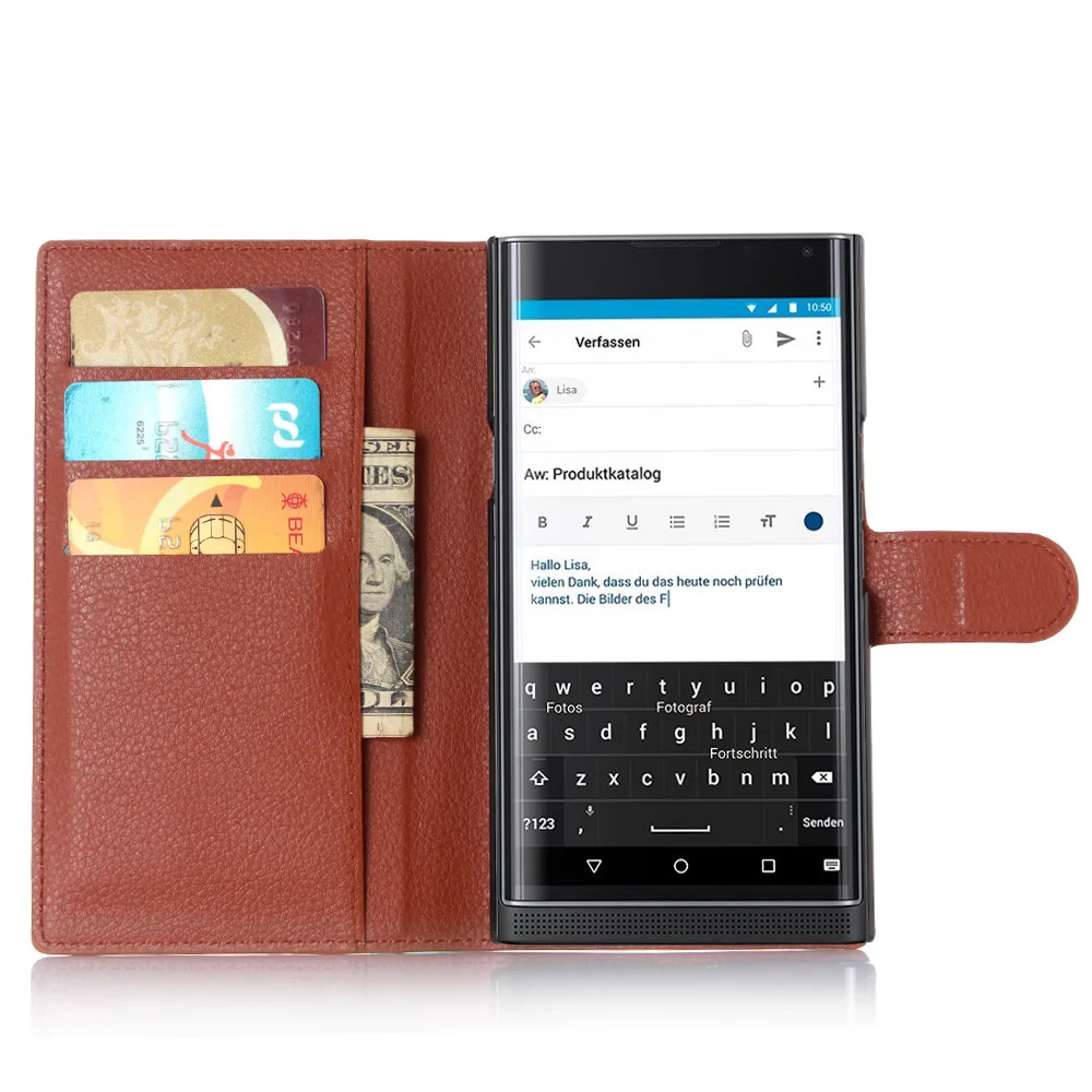 Брендовый чехол Cyboris в виде книжки с подставкой и держателем для карт кожаный