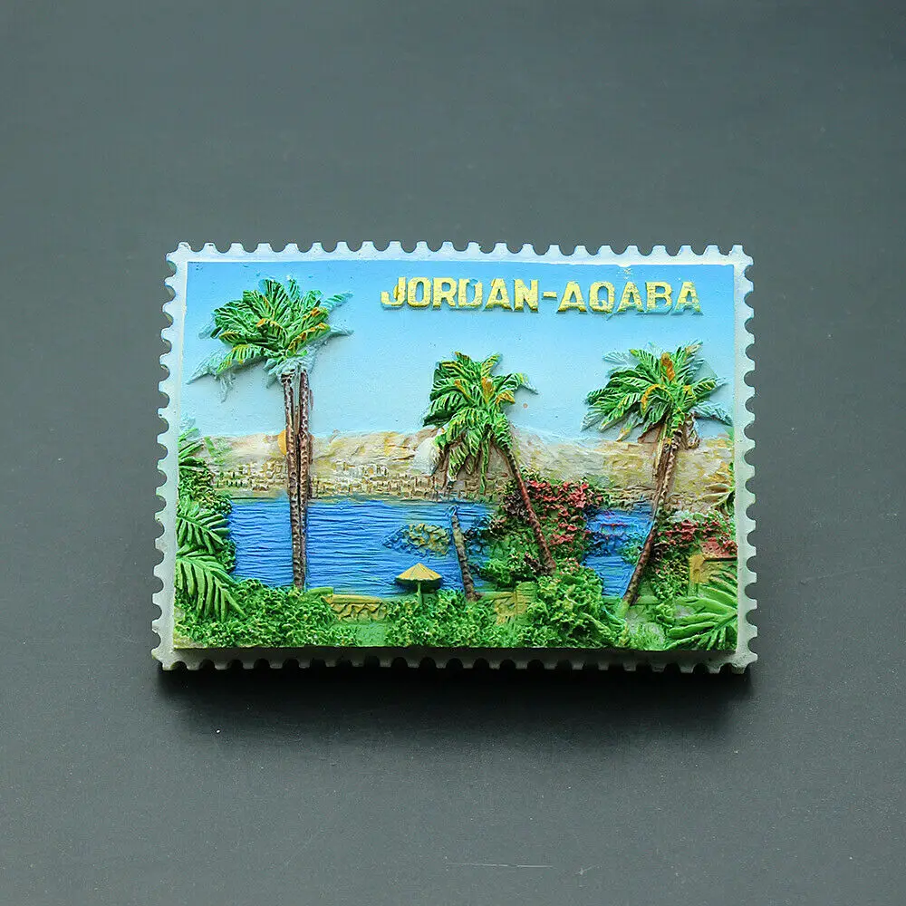 Jordan AQABA туристические поездки Сувенир 3D каучуковый холодильник магнит ремесло по