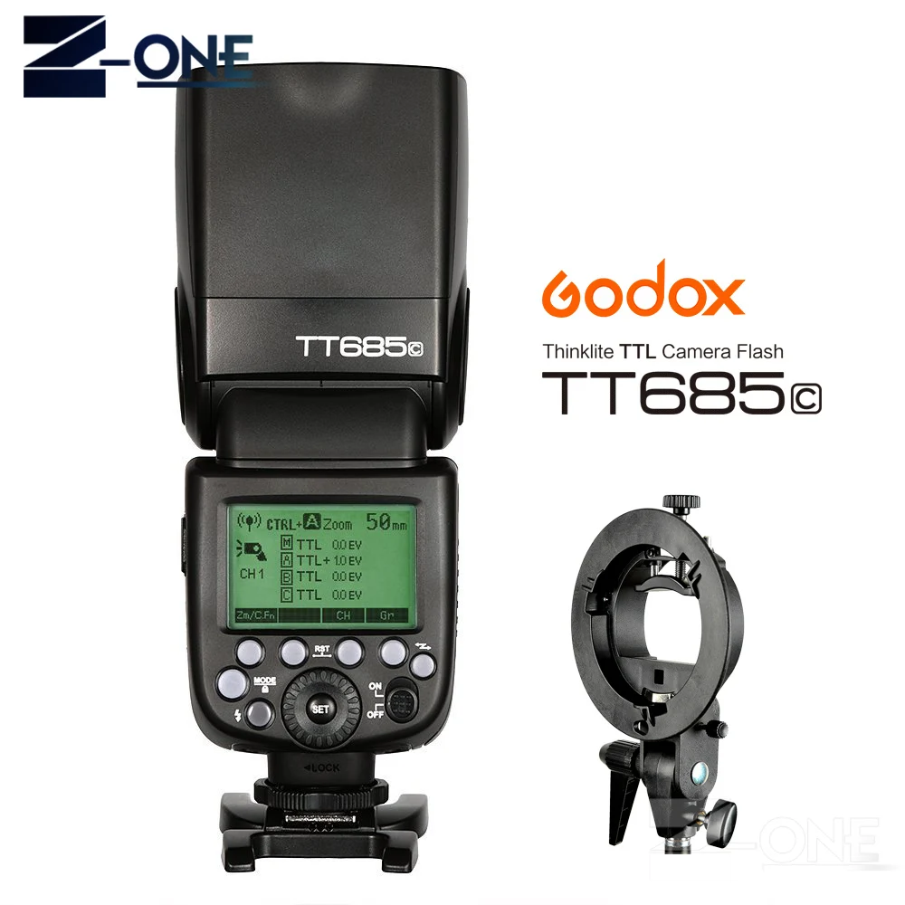GODOX E-TTL TT685C камера Вспышка Скорость lite 2,4 ГГц Высокая скорость 1/8000s GN60+ s-тип для Canon EOS 800D 760D 80D 77D 60D 7D 6D 5Ds