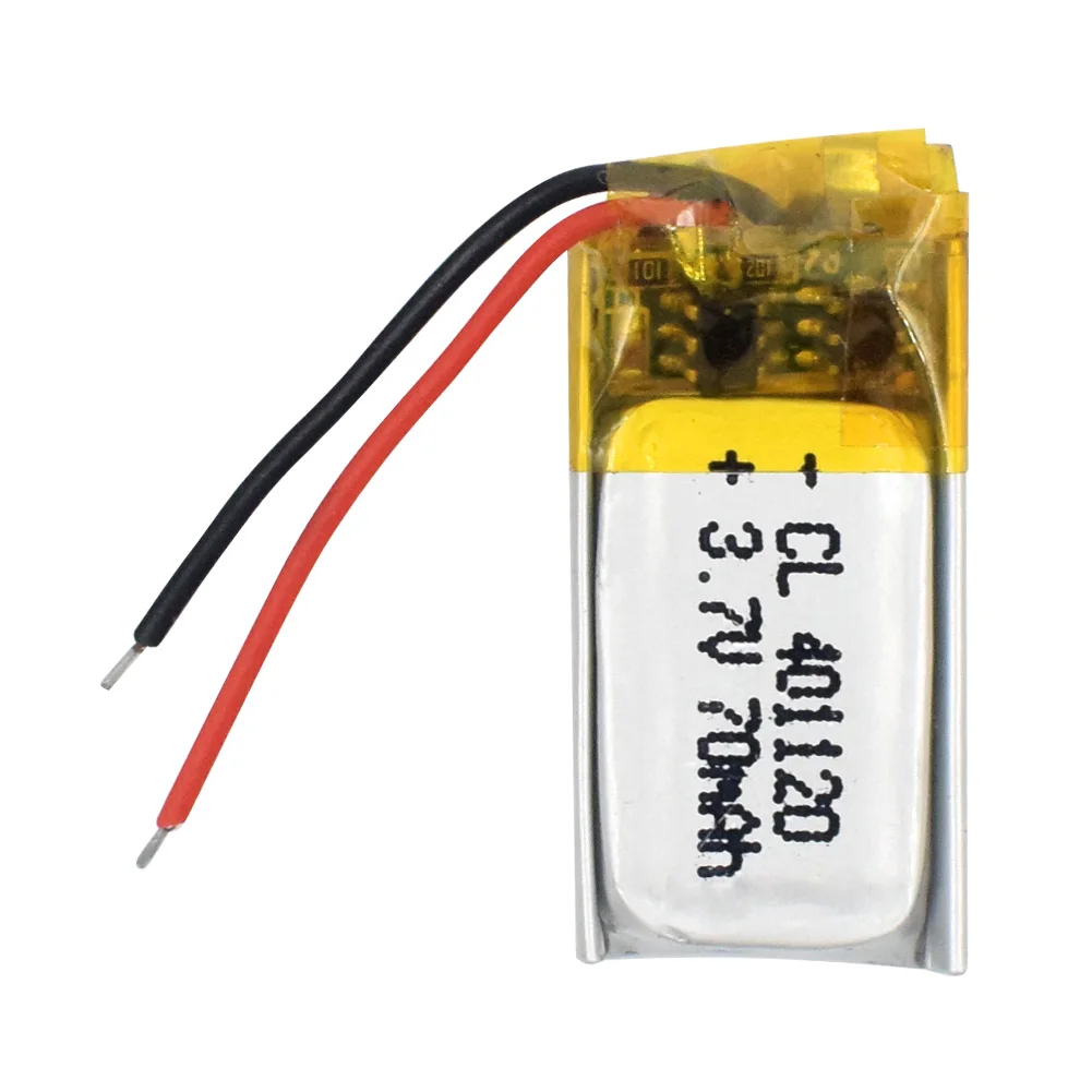 Модель 401120 3 7 v 70mAh литий ионная Lipo ячейка полимерная аккумуляторная батарея для