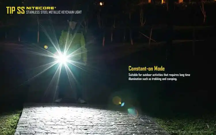 NITECORE наконечник брелок ss Light CREE XP-G2 S3 360 люмен светодиодный фонарик со встроенным литий-ионным аккумулятором мини-фонарик для ежедневного использования