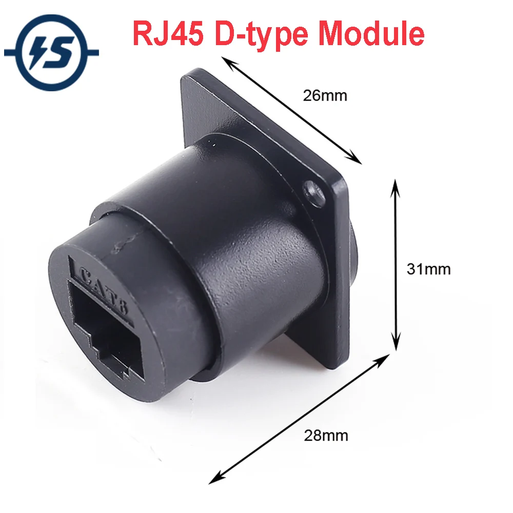 RJ45 D-type модуль гнездо кабеля Женский сигнальный разъем Cat6 Cat5E панель монтажная