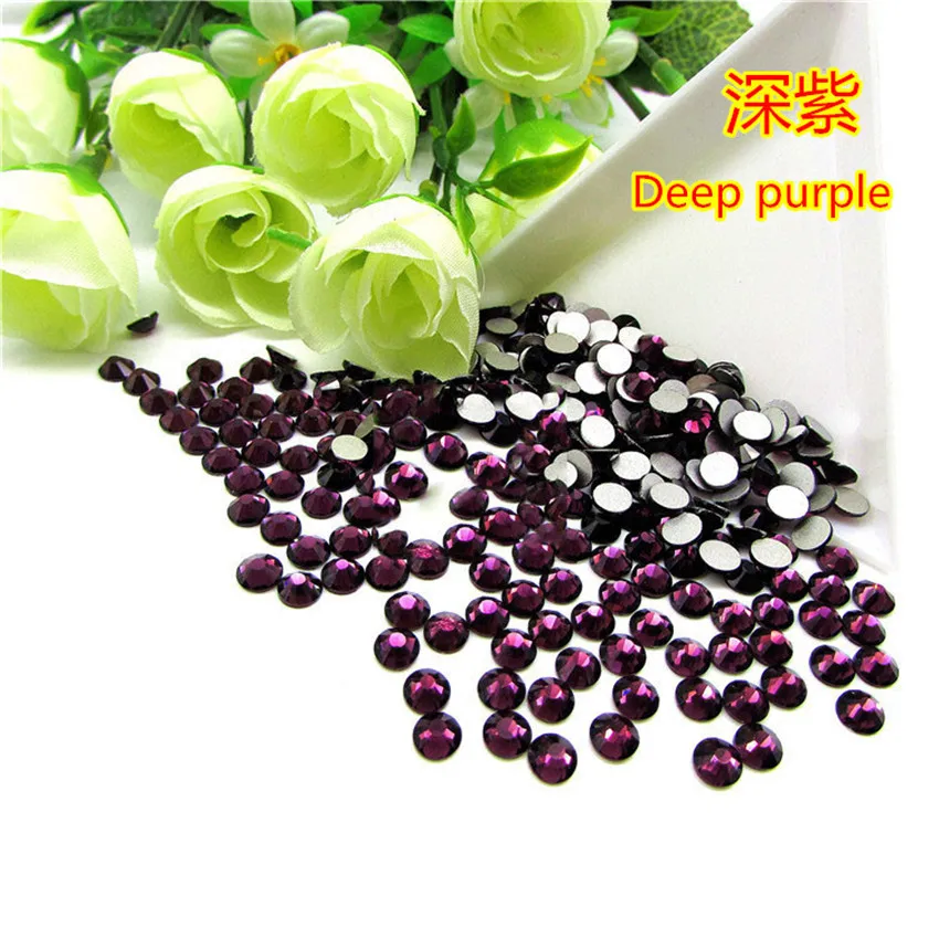 

SS6 1.9-2.0mm 1440pcs Dk.Amethyst Nail Art Rhinestones Non HotFix Rhinestones DIY,Nail Art Decorations,Garment Accessories
