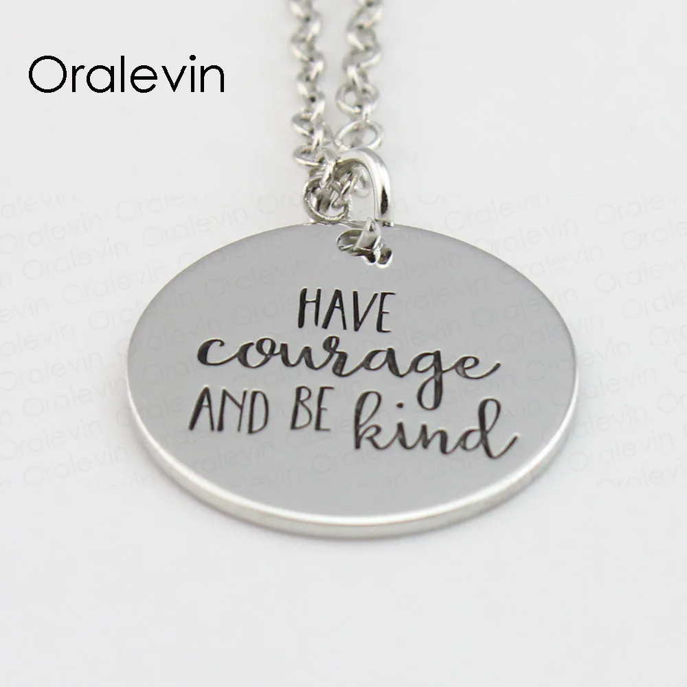 Вдохновляющие украшения ручной работы с гравировкой модное ожерелье 18 дюймов 22