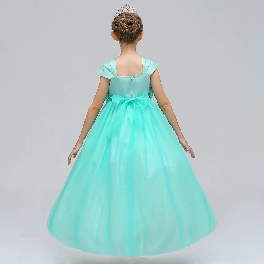 

New Arrival Flower Girl Dresses With Bow Red Party Dress For Little Girl Pretty Elegant Formal Summer Gown