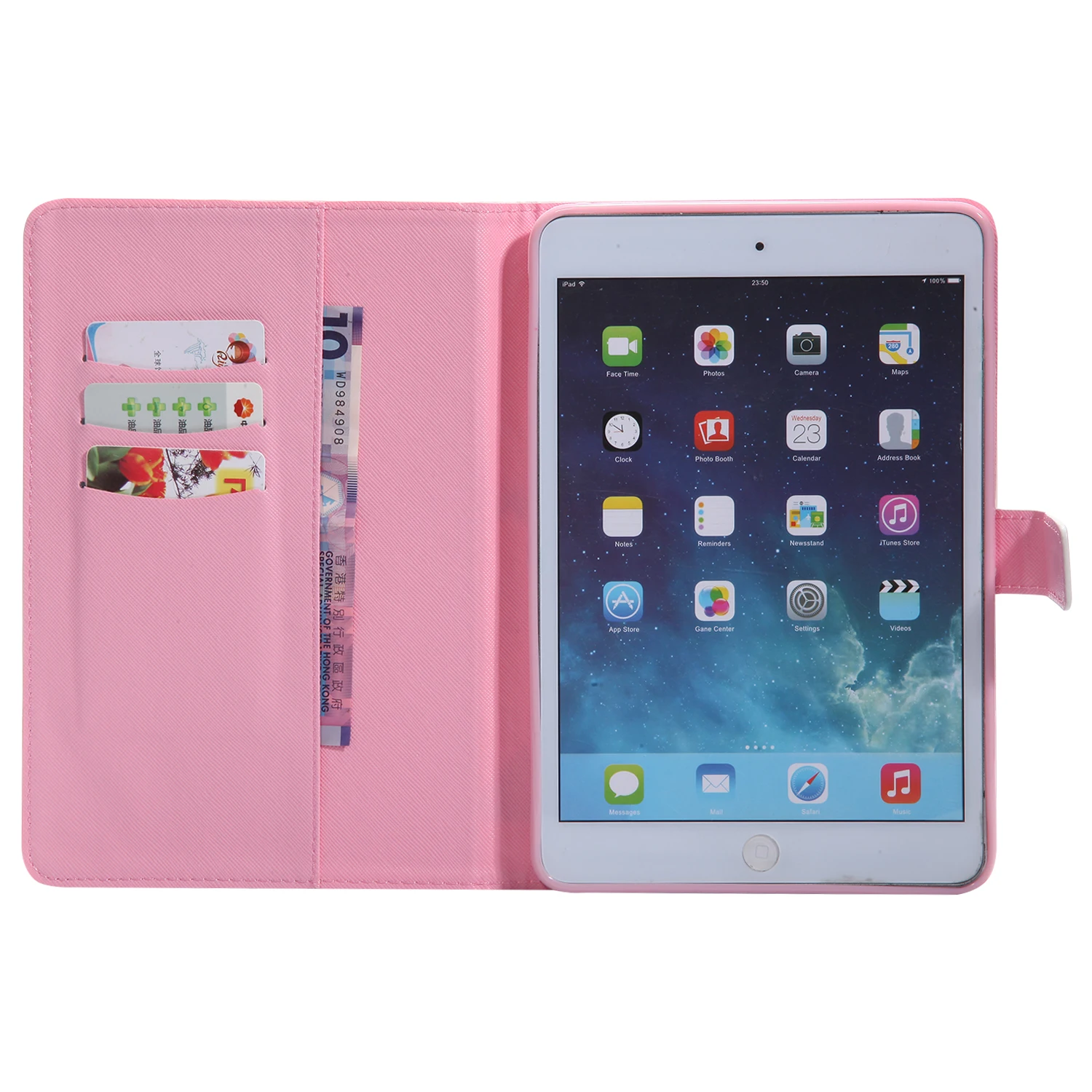Модный чехол-книжка из искусственной кожи с принтом дерева и лошади для Apple iPad Mini 1