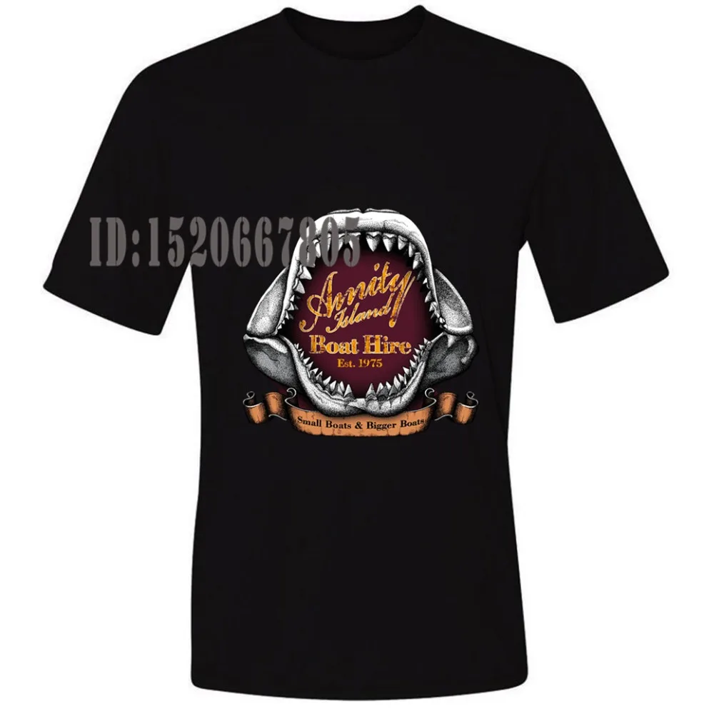 Amity Island Boat Hire cotton O-neck Tshirts Fashion Summer Style Fitness Brand T shirts | Мужская одежда