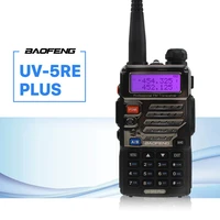 baofeng uv 5re plus walkie talkie cb vhf uhf portable ham amateur two way radio 5w dual band for hunting trucker