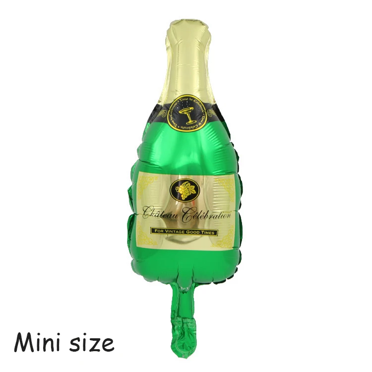 Mini beer bottle Винная бутылка бокал для шампанского, Фольга воздушные шары, валентинки Свадебный декор виски пива воздушный шар День рождения украшения свадебные принадлежности - Цвет: Mini beer bottle