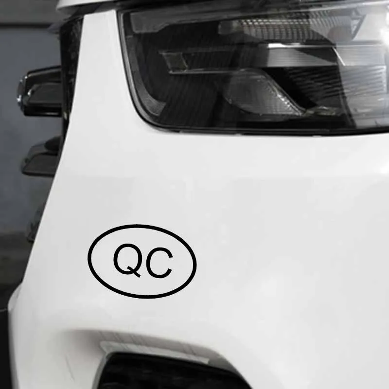 YJZT 13 2 см * 8 9 QC Квебек код страны овальная виниловая наклейка стикер автомобиля
