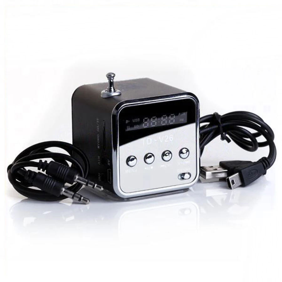 Портативная мини колонка FM радио MP3 музыкальный плеер звуковая коробка с