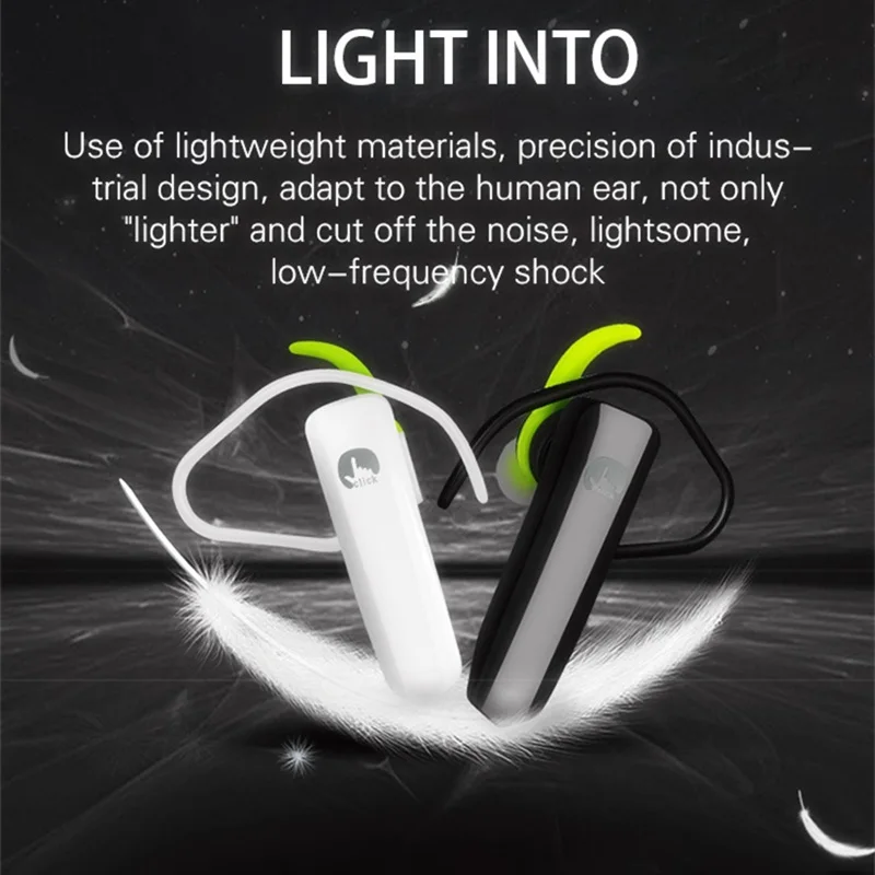2017 New Arrival Earphones Business Stereo Bluetooth Headset Voice Control Reporting Number Wireless Universal Vehicle Specific |